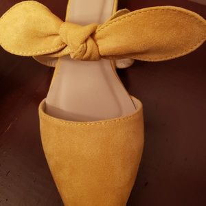 Women's Shoes Bow Suede Textured Flats Sandals